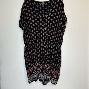 Angie Elephant Print Romper 2X